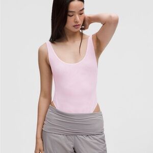 Wundermost Ultra Soft NULU Mesh scoop back sleeveless Thong bodysuit